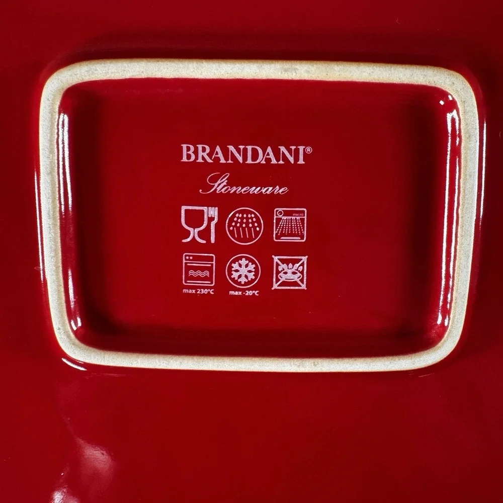 Brandani Red Ceramic Casserole Dish 10